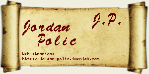 Jordan Polić vizit kartica